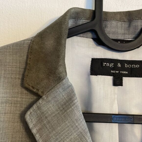 Rag & Bone Hidden Button Blazer Jacket Grey 0 - Picture 10 of 10